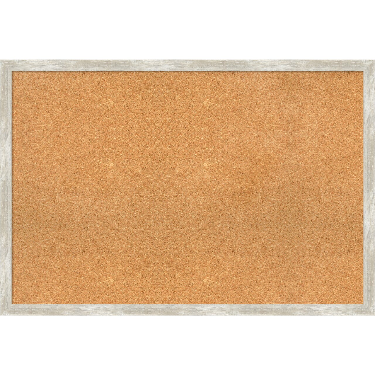 Cork Board, Crackled Metallic Narrow Frame - Bulletin Board, Organization Board, Pin Board